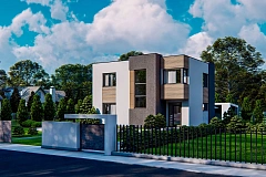 Вариант двухэтажного дома Zx59 без гаража