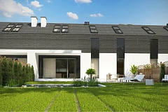 Проект коттеджа на две семьи с возможностью последовательной застройки