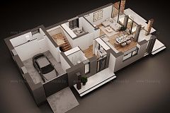 Двухэтажный дом с 4-мя спальнями.