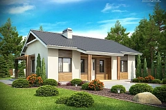 Проект одноэтажного дома с приятным дизайном