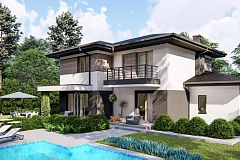 Вариант двухэтажного дома Z426 с многоскатной крышей