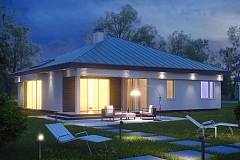 Подвариант одноэтажного дома Z200 с измененной планировкой