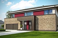 Двухэтажный дом с просторной гостиной и 4 комнаты на втором этаже