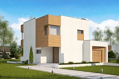 Версия проекта Zx51 с боковым гаражом.