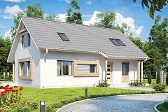 Традиционный дом с кабинетом и большой ванной комнатой на первом этаже.