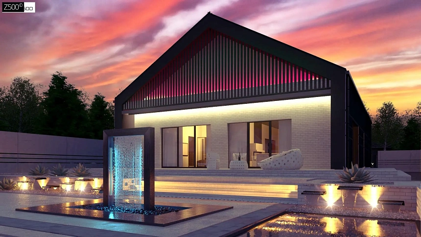 Современный одноэтажный дом с грамотной удобной планировкой