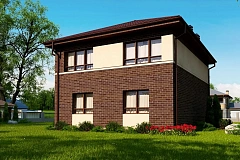 Версия двухэтажного дома Zx24a с измененной планировкой