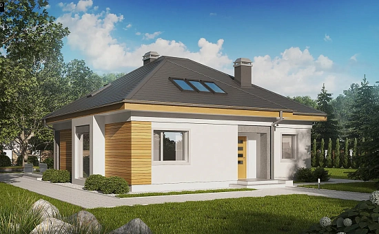 Удобный функциональный дом с двумя дополнительными комнатами на первом этаже.