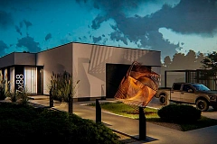 Проект современного одноэтажного дома с плоской кровлей