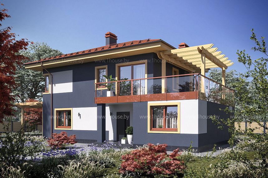 Двухэтажный дом с 4мя спальнями и сауной.