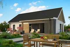 Проект одноэтажного дома Z376_35 с измененной планировкой