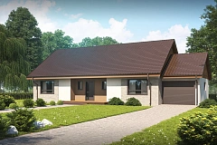 Зеркальное отображение проекта Z98 с гаражом с правой стороны