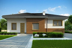 Красивый и комфортный одноэтажный дом с цоколем