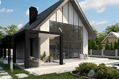 Проект компактного уютного дома со вторым светом