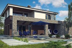 Проект двухэтажного дома в традиционном стиле