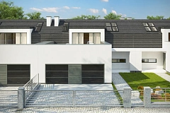 Проект коттеджа на две семьи с возможностью последовательной застройки