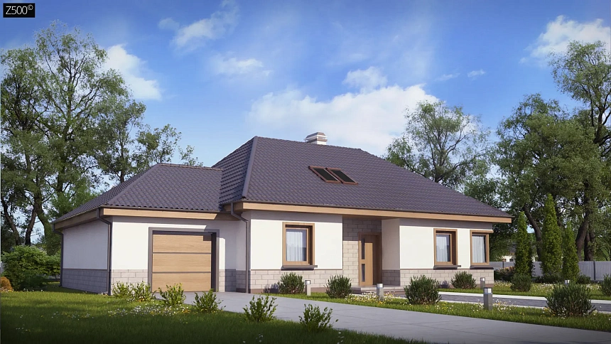 Современный дом с гаражом