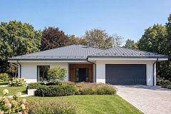 Проект одноэтажного дома с гаражом на две машины