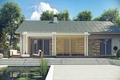 Простой и элегантный одноэтажный дом.