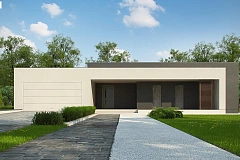 Современный дом с 4 спальнями, гаражом на 2 машины и большими окнами