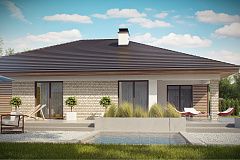 Комфортный одноэтажный дом с большой террасой