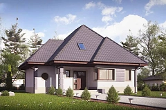 Вариант&nbsp;&nbsp;мансардного дома Z48 без гаража