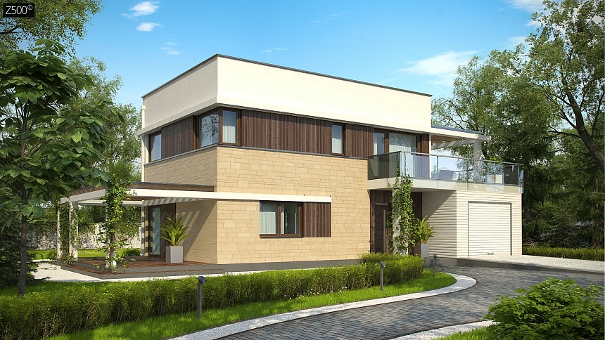 Вариант проекта Zx63 с измененной планировкой помещений.