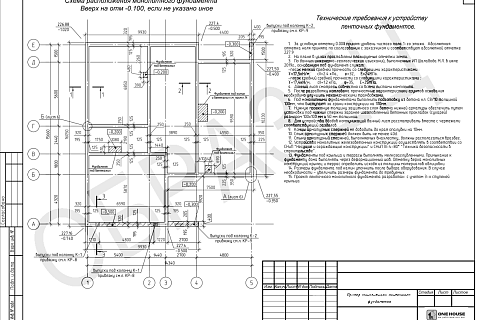 Адаптация фундамента для типового проекта дома
