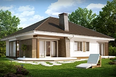 Практичный одноэтажный дом с четырьмя спальнями и гаражом.