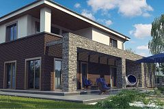 Проект двухэтажного дома в традиционном стиле