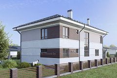 Двухэтажный дом с пятью спальнями и подвалом.