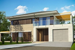 Проект двухэтажного дома Zx63 B + адаптированный под строительство в сейсмических районах