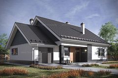 Одноэтажный дом с гаражом и 3мя спальнями.