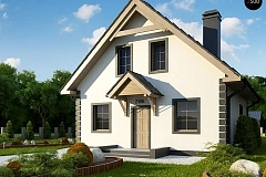 Версия проекта дома Z1 без люкарен.