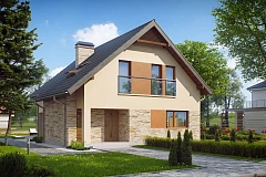 Проект аккуратного и удобного дома с мансардой