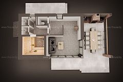 Баня с террасой и купелью. 