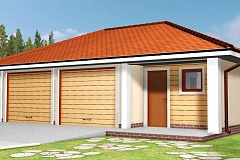 Проект гаража на две машины для коттеджа в классическом стиле