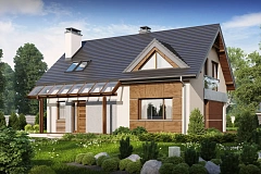 Традиционный дом с современными элементами архитектуры, с электрическим котлом