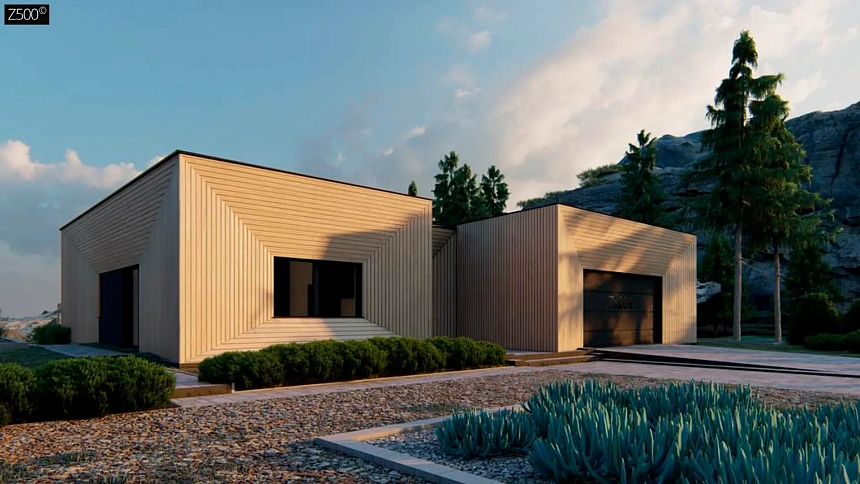 Современный одноэтажный дом, с эл.котлом, просторной гостиной и 4 комнатами