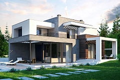 Проект просторного и комфортного дома в стиле кубизм