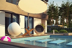 Двухэтажный дом с гаражом на две машины