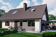 Проект одноэтажного дома с мансардой, электрический котел