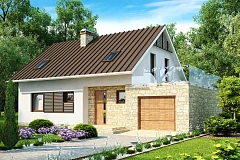 Уютный дом с кабинетом на первом этаже, оригинальным мансардным окном и террасой над гаражом.