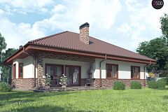 Комфортный дом с открытой мансардой в традиционном стиле (версия проекта Z10)