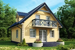 Вариант дома с мансардой Z1 с электрическим котлом