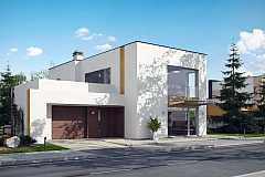 Вариант двухэтажного проекта Zx64 с плоской кровлей