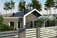 Cовременный проект дома с оригинальным экстерьером и электрическим котлом