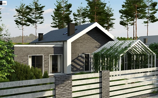 Cовременный проект дома с оригинальным экстерьером и электрическим котлом