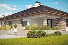 Комфортный одноэтажный дом с большой террасой