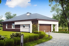 Подвариант одноэтажного дома Z200 с измененной планировкой